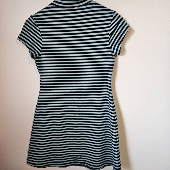 EUC FP BEACH STRIPED MOCK NECK CAP SLEEVES SHORT DRESS SIZE XS - Picture 2 of 15